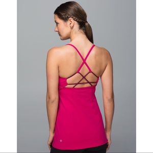 Lululemon Dancing Warrior Hot Pink Tank Top